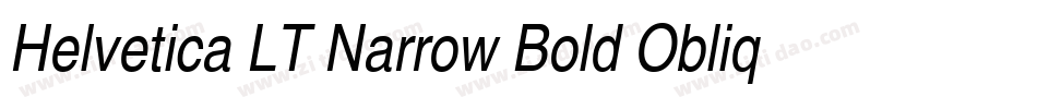 Helvetica LT Narrow Bold Oblique字体转换